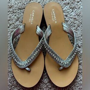Carvela Silver Embellished Women's Sandals